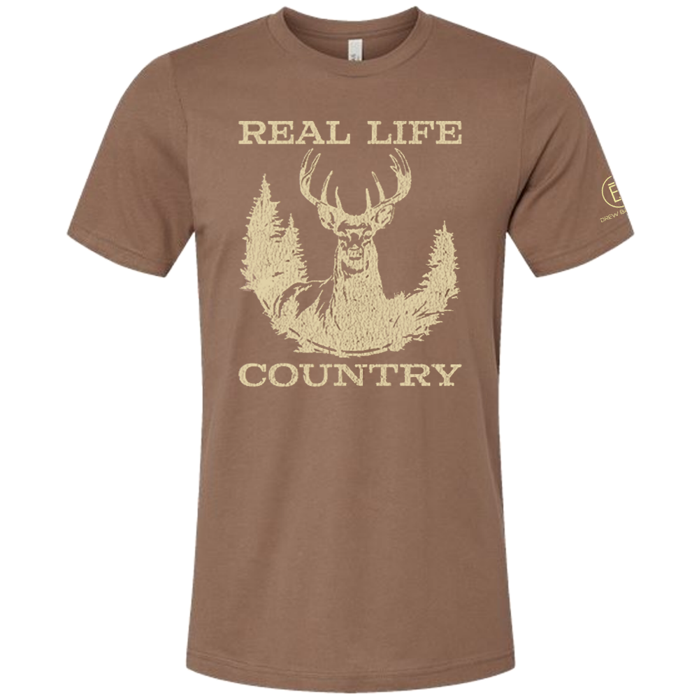 Real Life Country Vintage Brown Tee