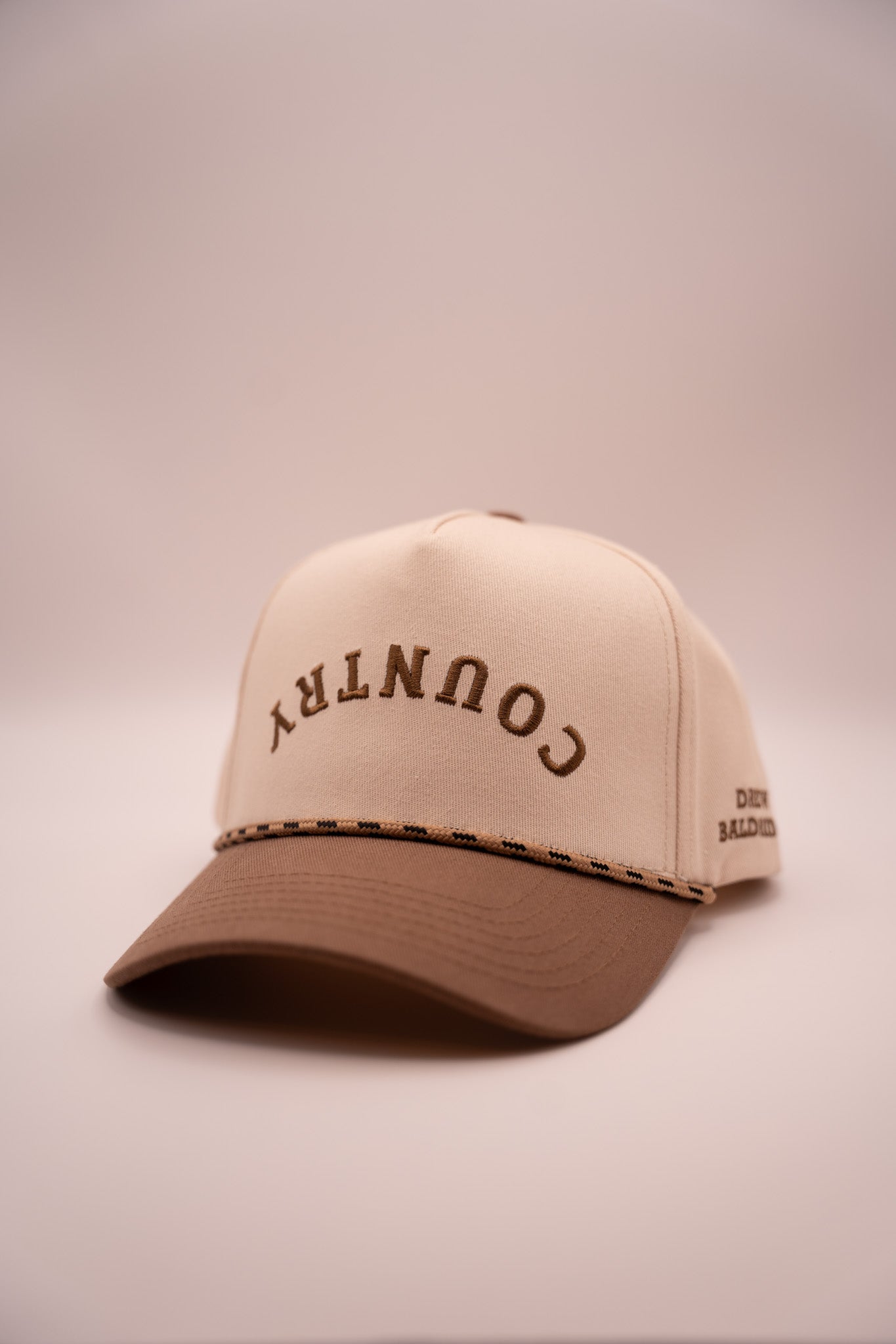 Brown Cap with White Beaded Logo and Bandana Paisley Bandana Trucker Hat – hatvendor main image 2