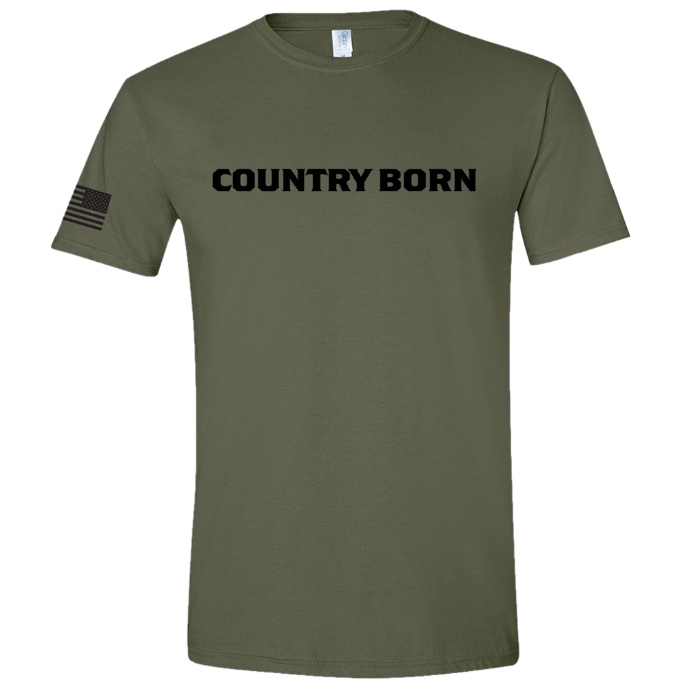 Country Born Military Green Tee