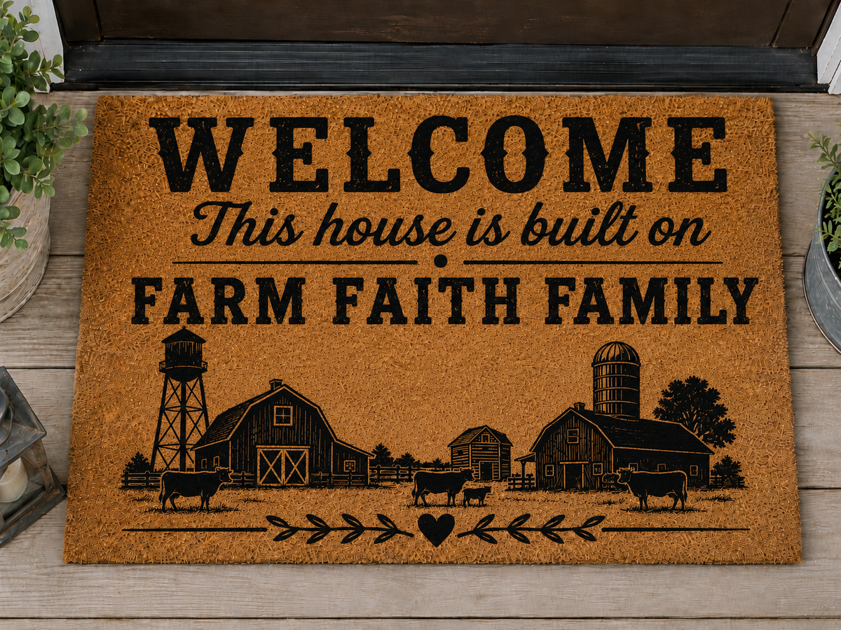 Farm Faith Family Door Mats